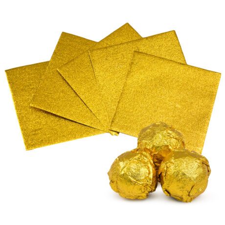 Обертка для конфет Золотая 8*8 см, 100 шт. (ндс 22%)