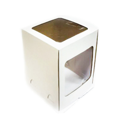 Коробка для торта 22*22*30  с двумя окнами (ндс 22%)