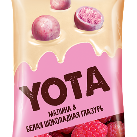 «Yota», драже хрустящий шарик в малиновой глазури, 40 г (ндс 22%)