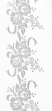 Трафарет бордюрный "Букетики" пластик, 11х32 см 7706835 (ндс 22%)