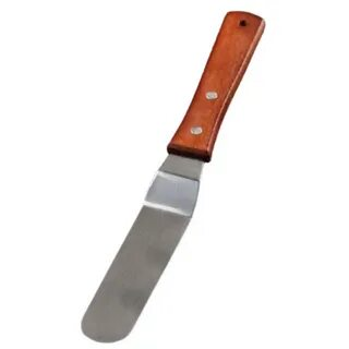Лопатка-палетка с деревянной ручкой, изогнутая, 26 см