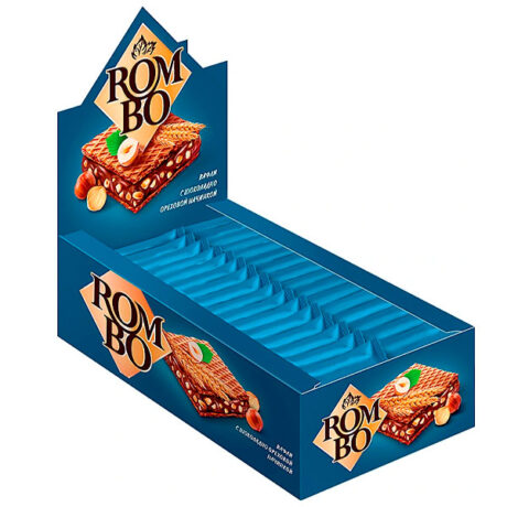 Вафли RomBo c ореховой начинкой 12,5 гр